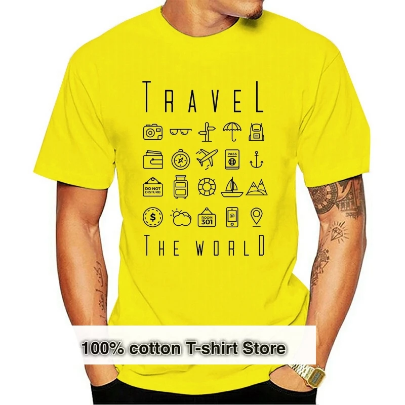 Men Travel Icon T Shirt O-Neck Short Sleeve Traveller Backpacking Global World Iconspeak T-shirt
Men Travel Icon T Shirt O-Neck Short Sleeve Traveller Backpacking Global World Iconspeak T-shirt