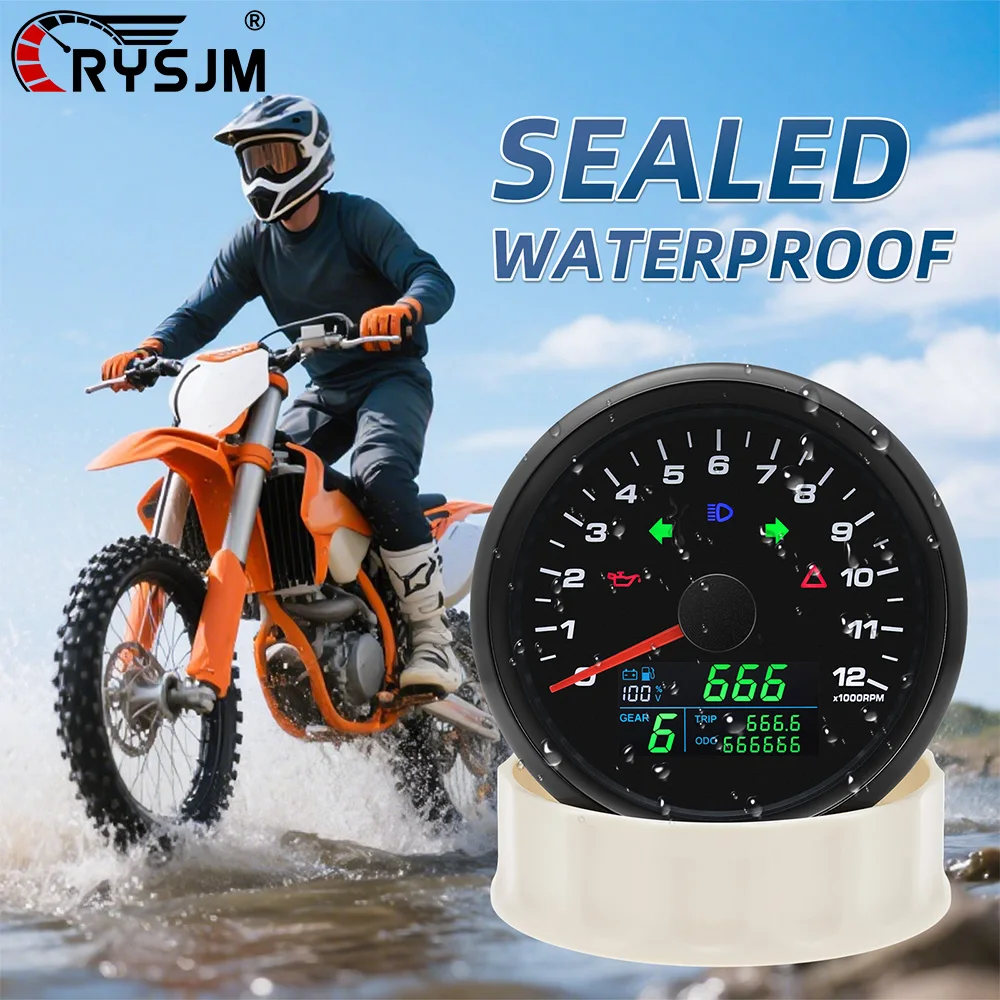 85mm Motorcycle Gauge 0~12000 RPM Tachometer Fuel Level Speedometer Odometer Motorbike Gear Mileage Meter With Signal Light
85mm Motorcycle Gauge 0~12000 RPM Tachometer Fuel Level Speedometer Odometer Motorbike Gear Mileage Meter With Signal Light