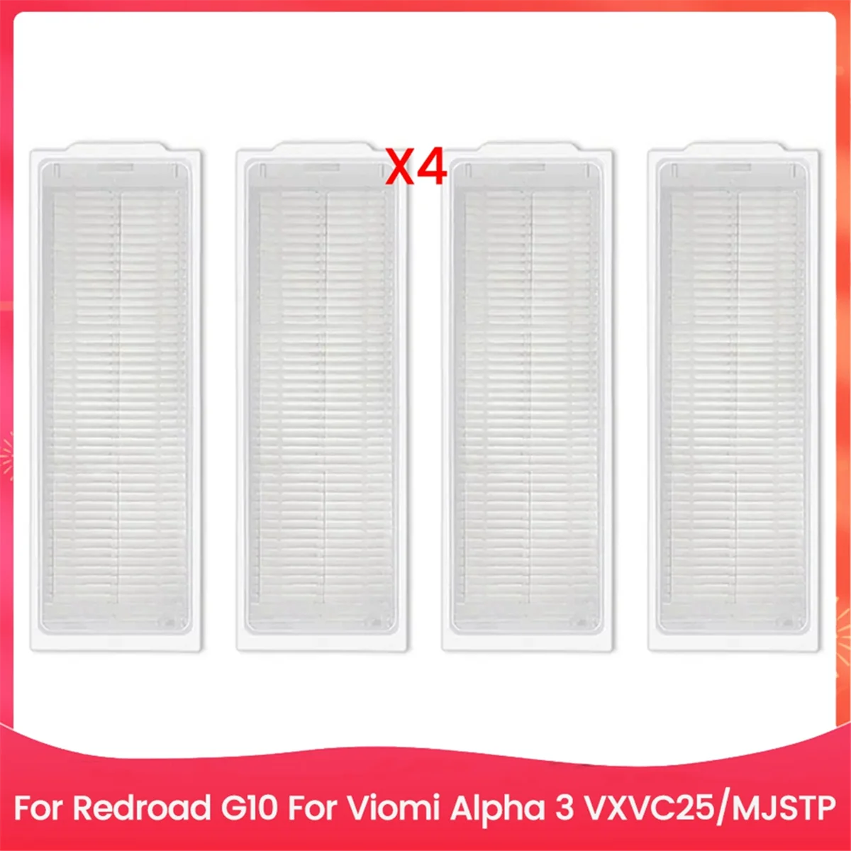NEW 4PCS Vacuum Cleaner HEPA Filter for Redroad G10 for Viomi Alpha 3 VXVC25/MJSTP Vacuum Cleaner Spare Parts HEPA Filter
NEW 4PCS Vacuum Cleaner HEPA Filter for Redroad G10 for Viomi Alpha 3 VXVC25/MJSTP Vacuum Cleaner Spare Parts HEPA Filter