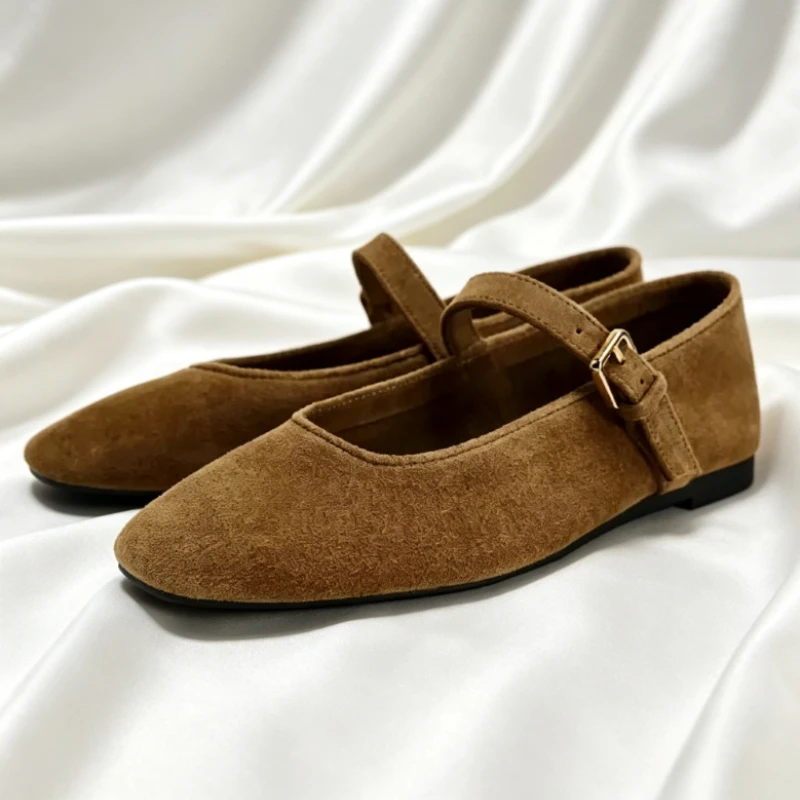 Comfort Faux Suede Ballet Flats Women Fashion Buckle Designer Mary Jane Shoes for Ladies Elegant Party Dress Shoes Zapatos Mujer
Comfort Faux Suede Ballet Flats Women Fashion Buckle Designer Mary Jane Shoes for Ladies Elegant Party Dress Shoes Zapatos Mujer