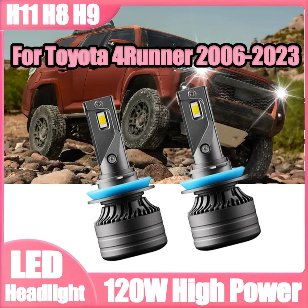 20000LM H11 H8 H9 LED Headlight 6000K Super Bright White 120W 3570 CSP Chips Car Front Headlamps For Toyota 4Runner 2006-2023
20000LM H11 H8 H9 LED Headlight 6000K Super Bright White 120W 3570 CSP Chips Car Front Headlamps For Toyota 4Runner 2006-2023