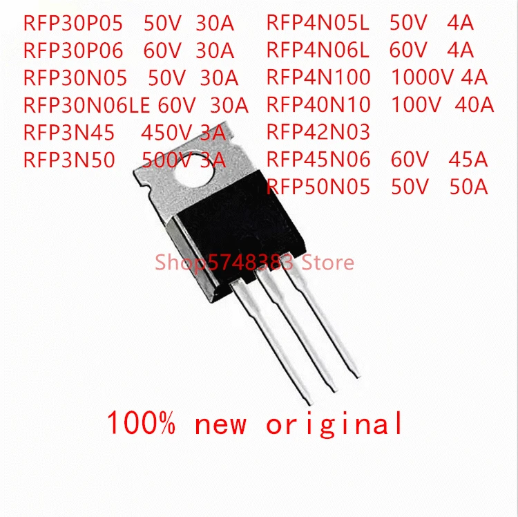 10 шт. RFP30P05 RFP30P06 RFP30N05 RFP30N06LE RFP3N45 RFP3N50 RFP4N05L RFP4N06L RFP4N100 RFP40N10 RFP42N03 r45n06l r45r06rr0100
10 шт. RFP30P05 RFP30P06 RFP30N05 RFP30N06LE RFP3N45 RFP3N50 RFP4N05L RFP4N06L RFP4N100 RFP40N10 RFP42N03 r45n06l r45r06rr0100