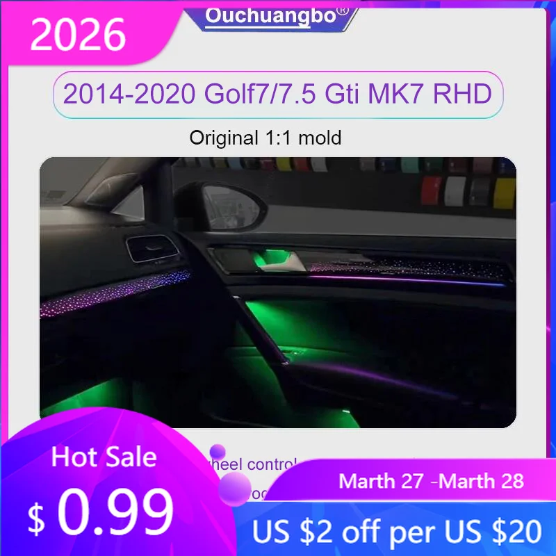 2026 Новые колпаки для ступиц VW VOLKSWAGEN Ouchuangbo RHD окружающего света для VW Golf 7 gti 7,5 MK7 2014-2020, атмосфера, экологическое настроение
2026 Новые колпаки для ступиц VW VOLKSWAGEN Ouchuangbo RHD окружающего света для VW Golf 7 gti 7,5 MK7 2014-2020, атмосфера, экологическое настроение