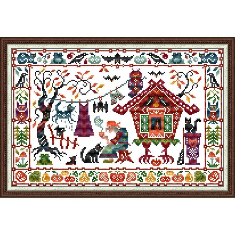 Maydear Full Cross Stitch Kit, 11CT/14CT/16CT/9CT Aida Fabric,DMC Threads Sewing Pattern Embroidery Set-Halloween 2
Maydear Full Cross Stitch Kit, 11CT/14CT/16CT/9CT Aida Fabric,DMC Threads Sewing Pattern Embroidery Set-Halloween 2