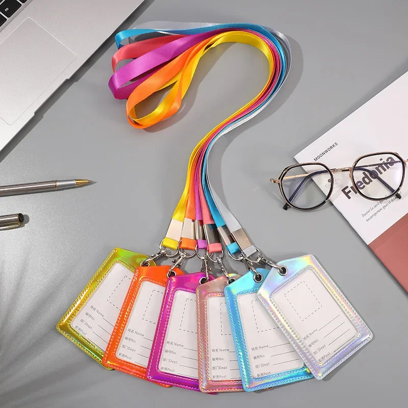 Laser PU Leather Card Holder Office Work Badge Case Credit ID Card Cover Student Campus Card Bus Holder with Lanyard
Laser PU Leather Card Holder Office Work Badge Case Credit ID Card Cover Student Campus Card Bus Holder with Lanyard