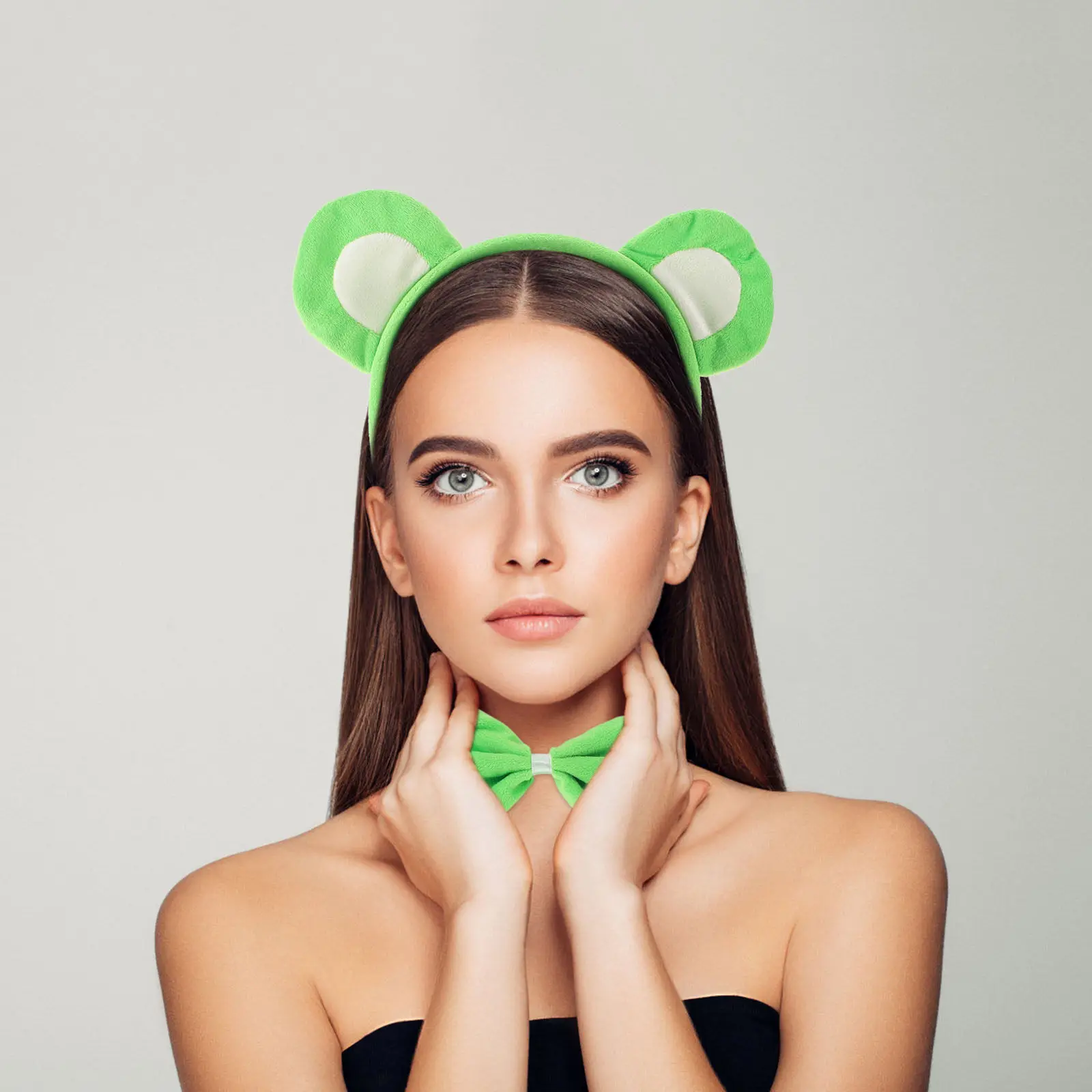 Набор из 1 предмета: повязка на голову с медвежьими ушками, милые аксессуары для костюма животного, галстук-бабочка, нос для Хэллоуина, косплея, рождественских вечеринок
Набор из 1 предмета: повязка на голову с медвежьими ушками, милые аксессуары для костюма животного, галстук-бабочка, нос для Хэллоуина, косплея, рождественских вечеринок