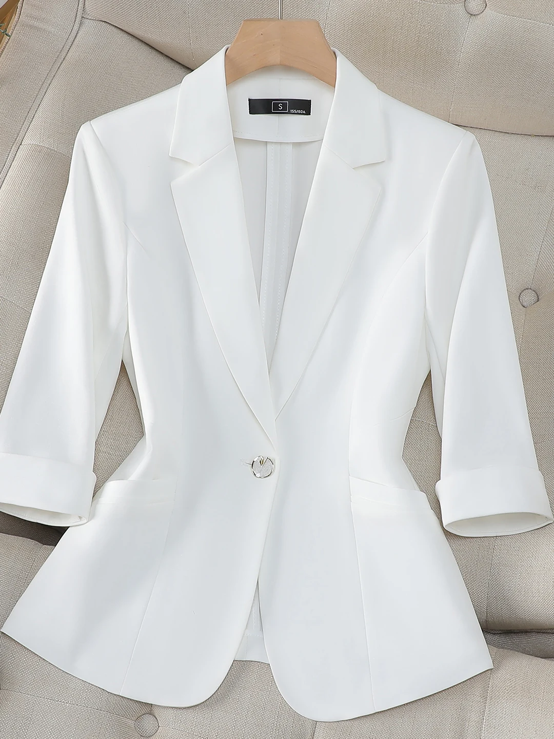Elegant Tailored Jacket Women's Fashion Casual Stylish Design Waist-Cinching Small Size Summer New Style Office Lady Coat
Elegant Tailored Jacket Women's Fashion Casual Stylish Design Waist-Cinching Small Size Summer New Style Office Lady Coat