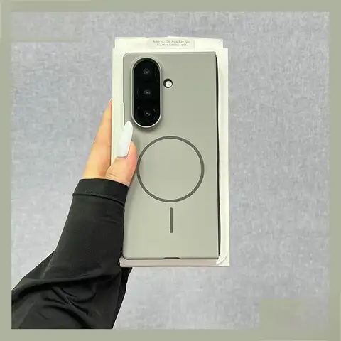 Fashion Girl Wind For Magsafe Custodia magnetica per telefono per Samsung Z Fold 7 6 5 4 Telaio morbido Carica wireless Cover antiscivolo satinata