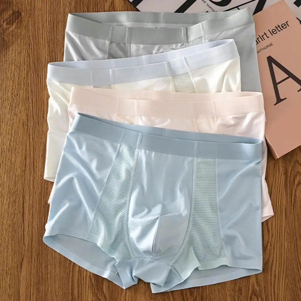 Men Boxer Underwear Elastic Waistband Men Boxers Men's Breathable Mesh Boxer Briefs Slim Fit Pure Color Underwear for Daily
Men Boxer Underwear Elastic Waistband Men Boxers Men's Breathable Mesh Boxer Briefs Slim Fit Pure Color Underwear for Daily