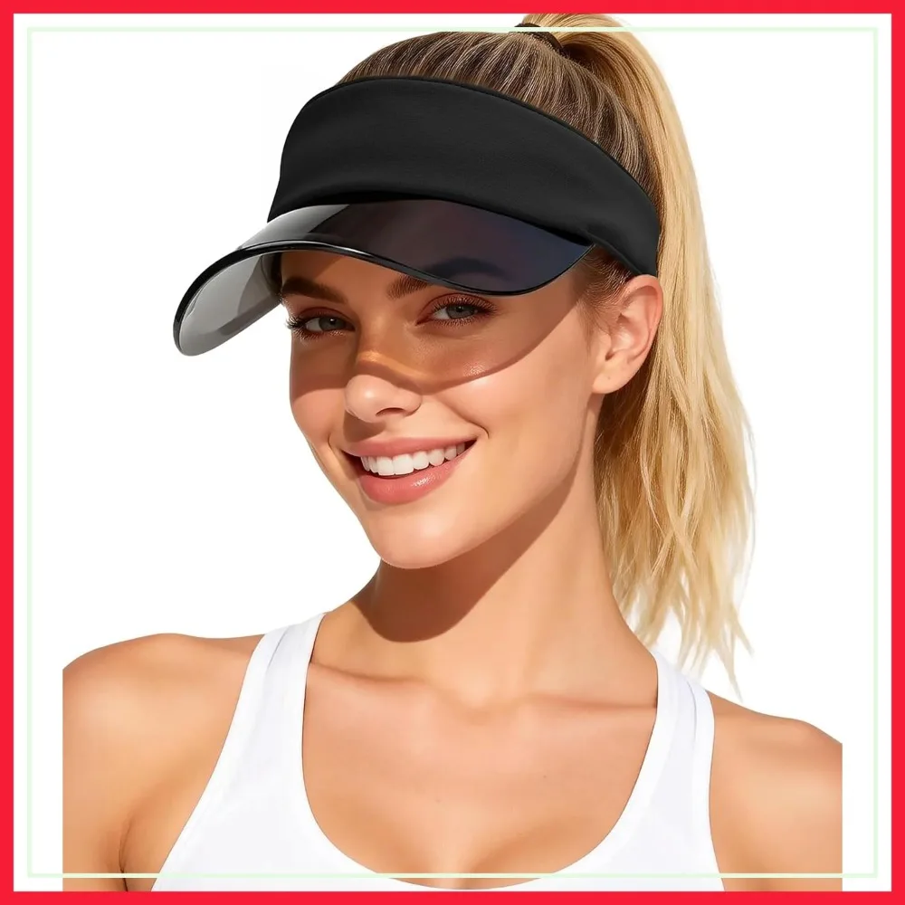 UPF 50+ Transparent Sun Visor Hat - Adjustable Drawstring for Golf Tennis Pickleball
UPF 50+ Transparent Sun Visor Hat - Adjustable Drawstring for Golf Tennis Pickleball