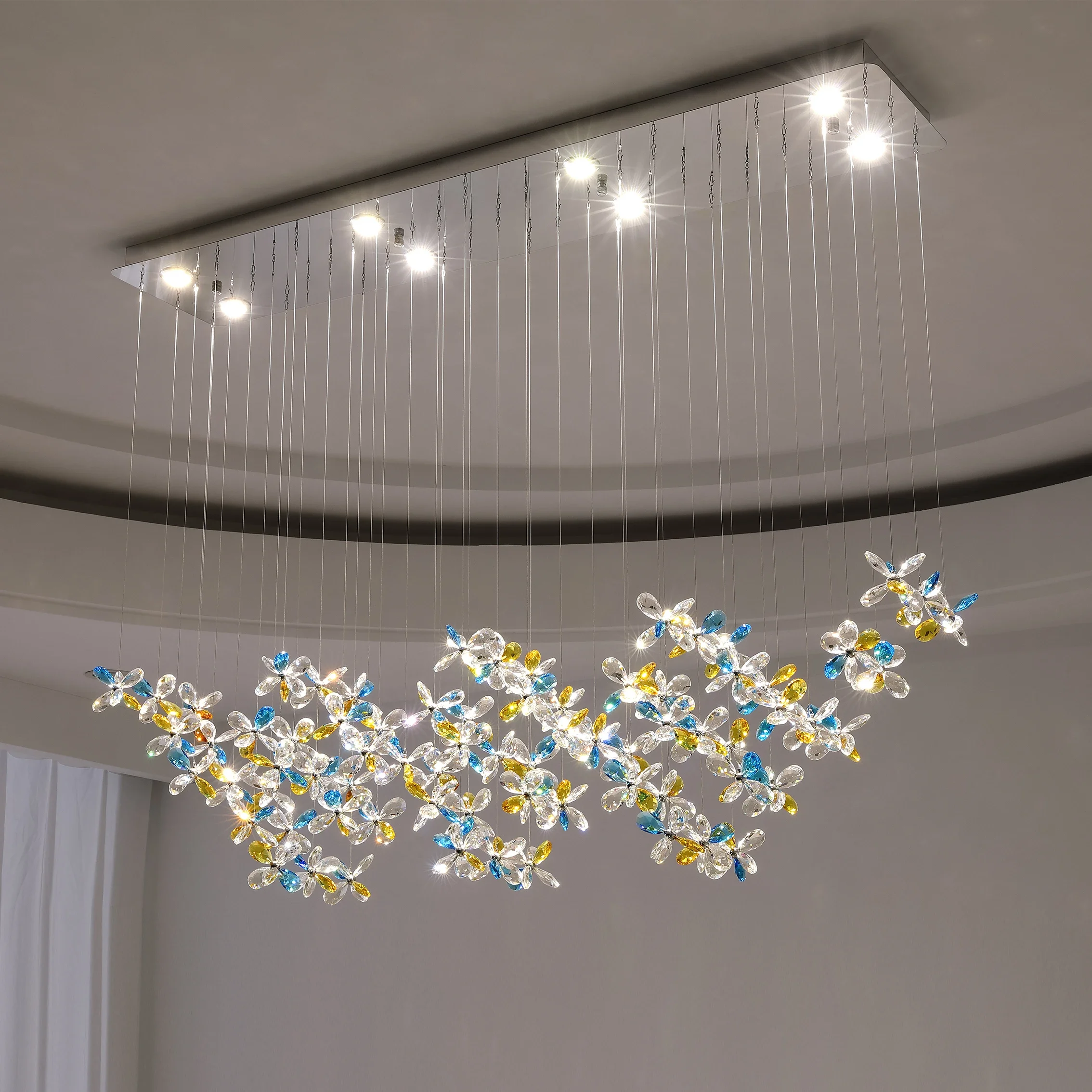 Bedroom Ceiling Lamp HighEnd Style Hall Crystal Lamp Warm And Romantic Flower Girl Room Lamp French-Style Living Room Main Light
Bedroom Ceiling Lamp HighEnd Style Hall Crystal Lamp Warm And Romantic Flower Girl Room Lamp French-Style Living Room Main Light