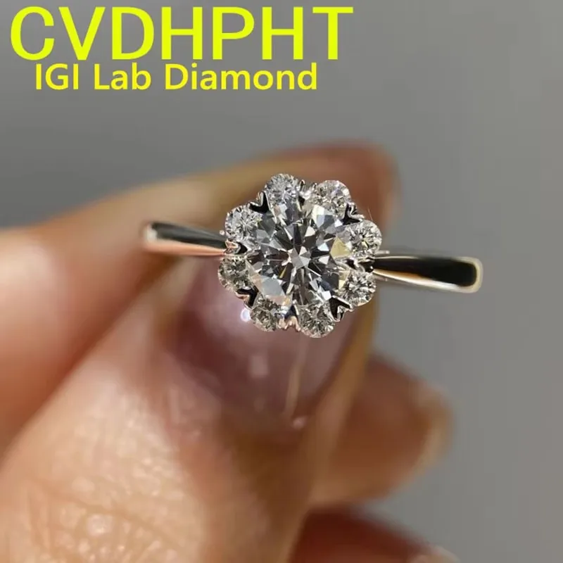 Real 14K Yellow gold Lab grown dimaond ring IGI Round cut D VS1 Wedding engagement ring
Real 14K Yellow gold Lab grown dimaond ring IGI Round cut D VS1 Wedding engagement ring