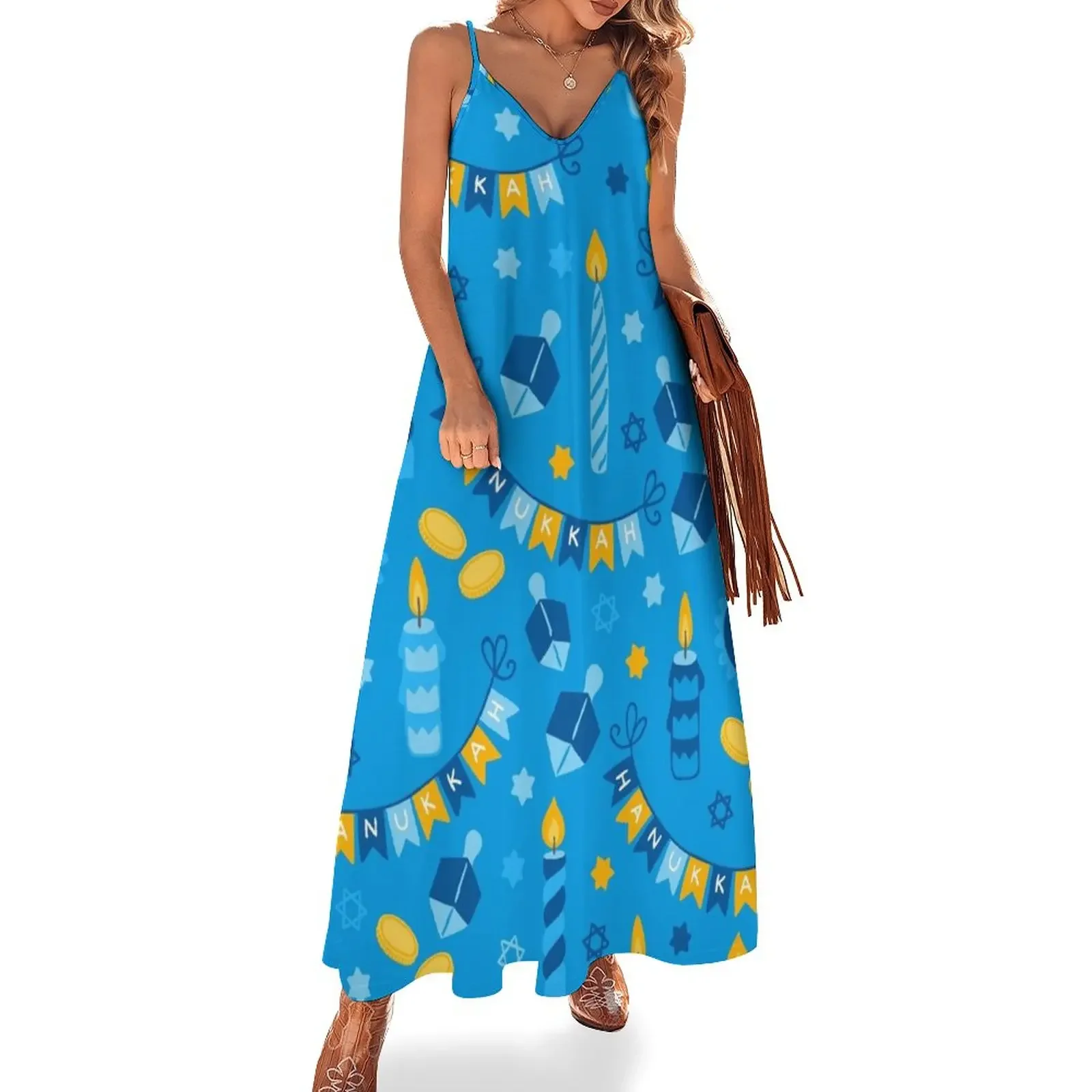 Happy Hanukkah Banner Pattern Sleeveless Dress dresses with long sleeves long dresses for women Dress
Happy Hanukkah Banner Pattern Sleeveless Dress dresses with long sleeves long dresses for women Dress