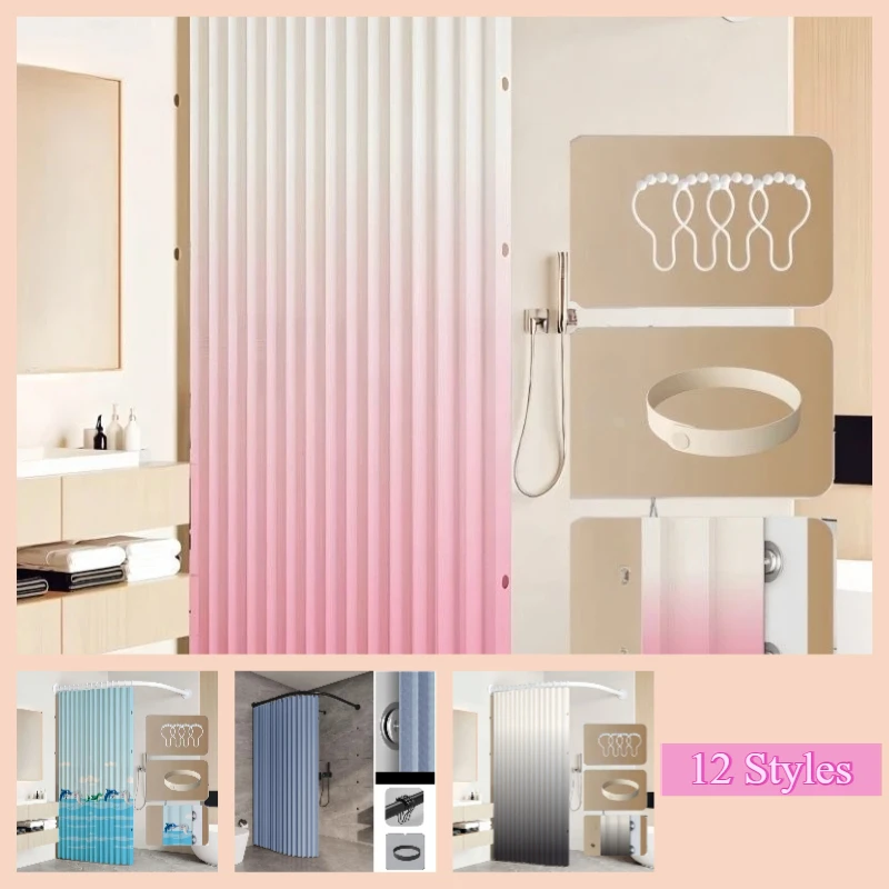 Curved Shower Curtain Folding Invisible Set Perforation-free Bathroom L-shaped Waterproof Curtain Shower Partition Curtain
Curved Shower Curtain Folding Invisible Set Perforation-free Bathroom L-shaped Waterproof Curtain Shower Partition Curtain