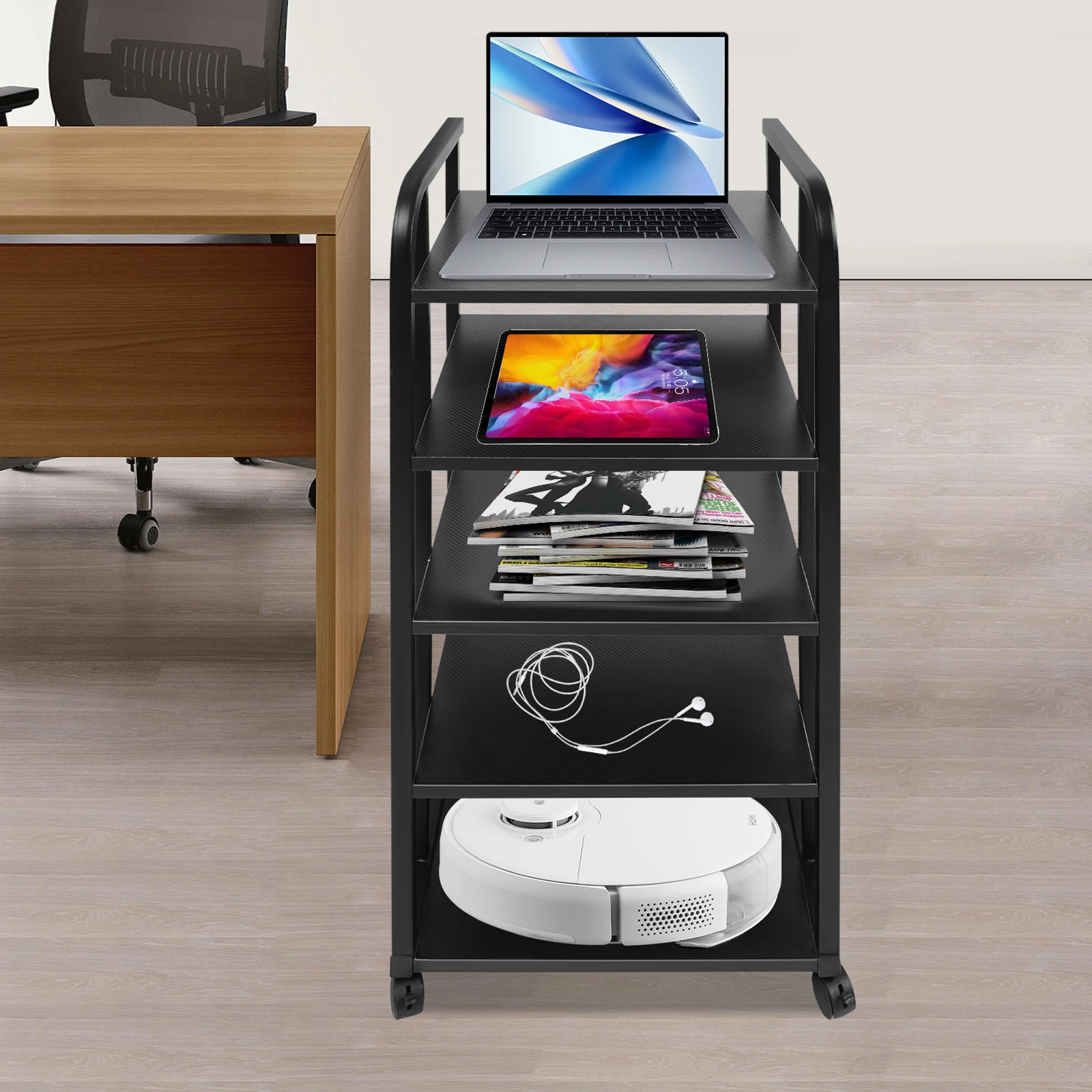 19.7" 5-Tier AV Media Stand Corner TV Entertainment Center Stereo Components Storage Movable Audio Media Rack 4 Universal Wheels
19.7" 5-Tier AV Media Stand Corner TV Entertainment Center Stereo Components Storage Movable Audio Media Rack 4 Universal Wheels