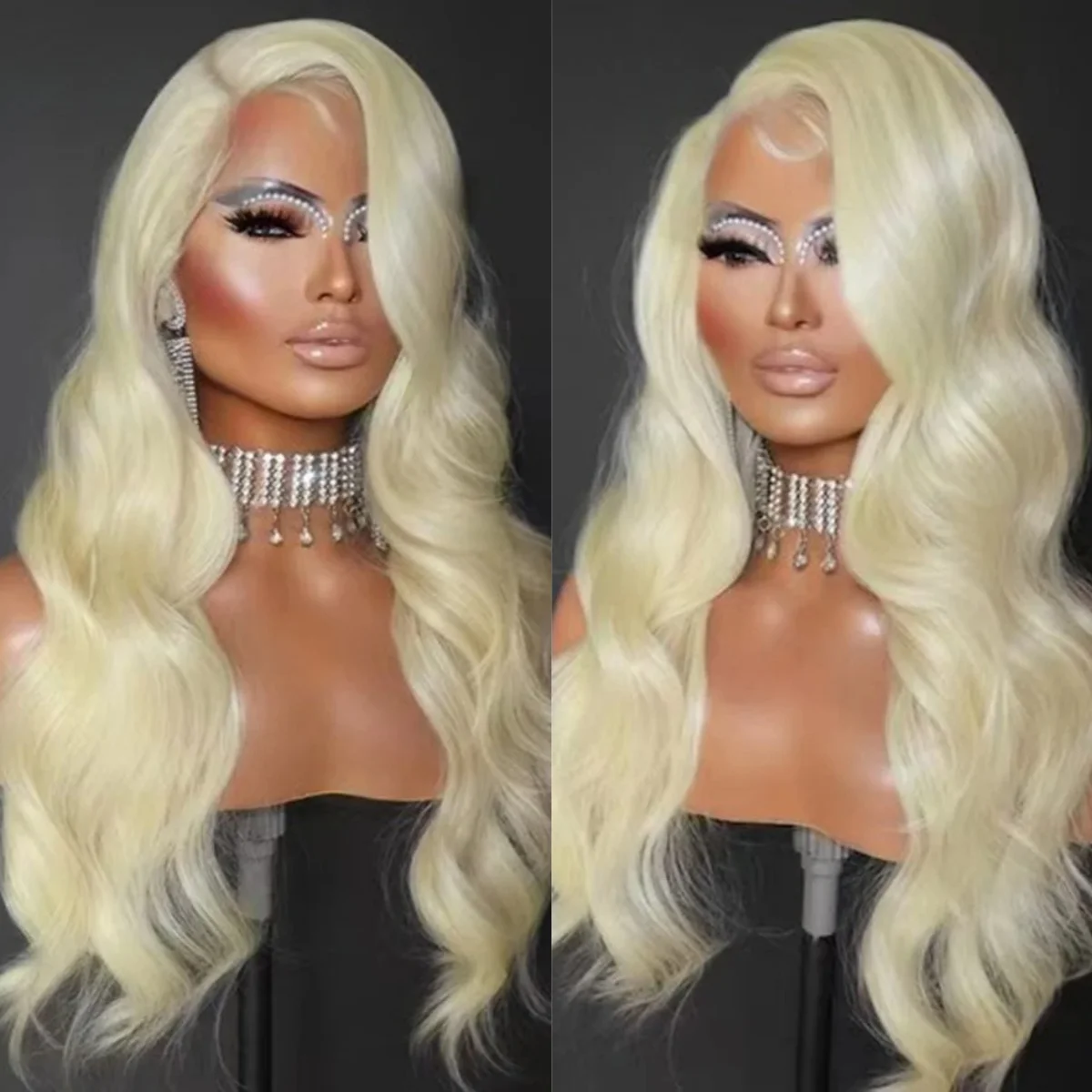 Синтетический парик 613 Blonde Lace Front, длинный, с эффектом Body Wave, 13x4 HD, термостойкий, без клея, для повседневного использования, косплея, для модных женщин.
Синтетический парик 613 Blonde Lace Front, длинный, с эффектом Body Wave, 13x4 HD, термостойкий, без клея, для повседневного использования, косплея, для модных женщин.