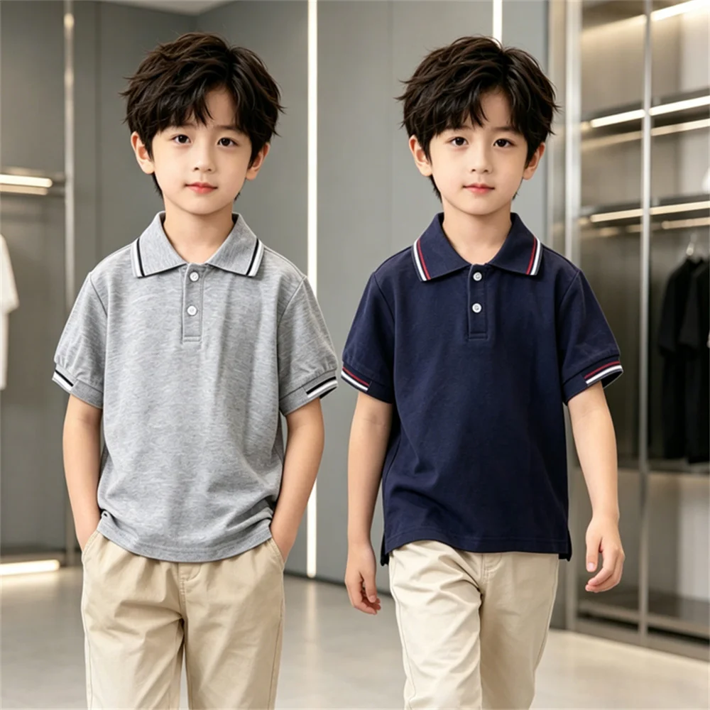 Korean Kids Polo Tshirt for Boy Toddler Casual Navy Grey Short Sleeve School Polo Shirt for Child Age 2 3 5 6 7 8 9 10 11 12 13Y
Korean Kids Polo Tshirt for Boy Toddler Casual Navy Grey Short Sleeve School Polo Shirt for Child Age 2 3 5 6 7 8 9 10 11 12 13Y