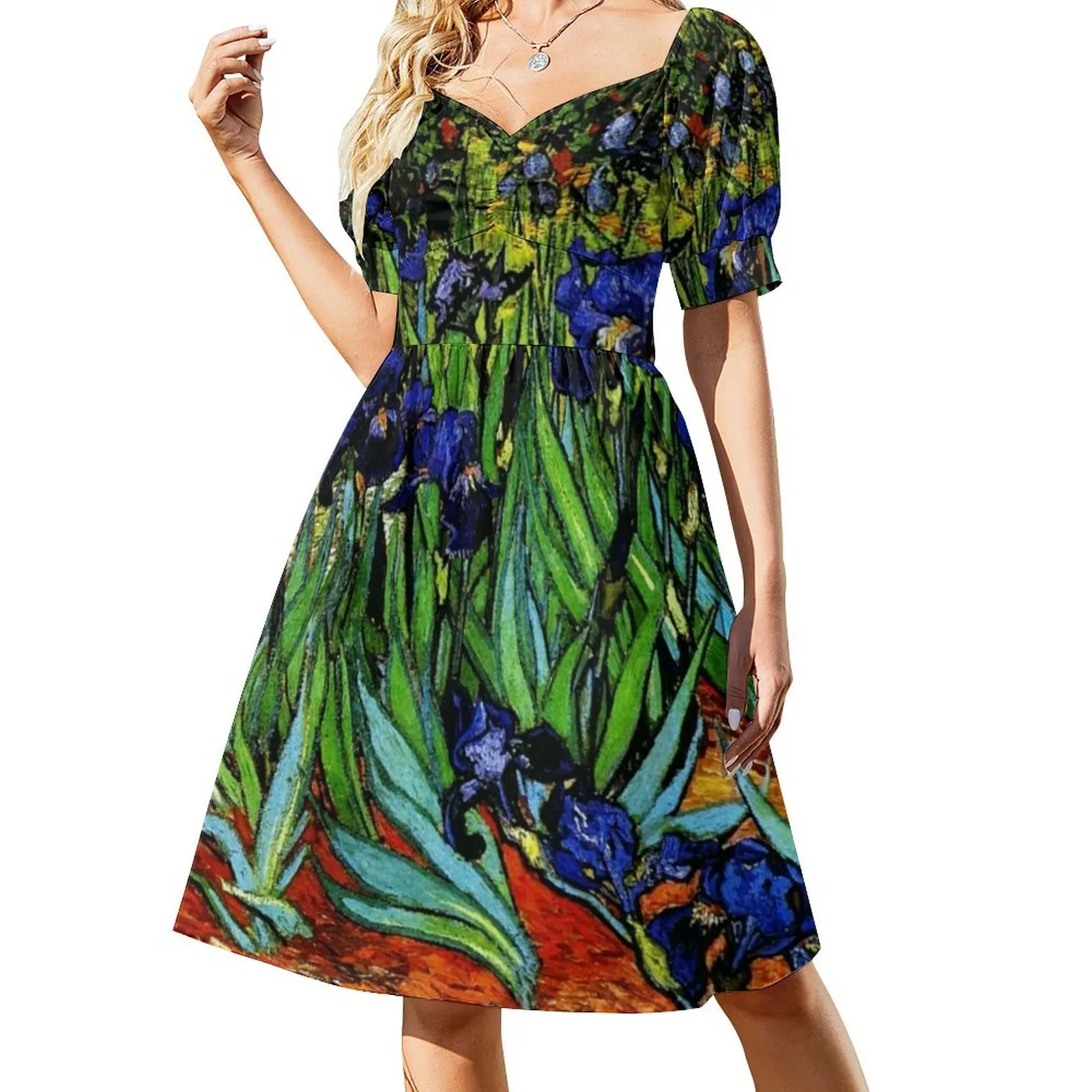 Irises by Vincent van Gogh - Vincent van Gogh Inspired Short-Sleeved Dress Woman dresses Summer skirt
Irises by Vincent van Gogh - Vincent van Gogh Inspired Short-Sleeved Dress Woman dresses Summer skirt