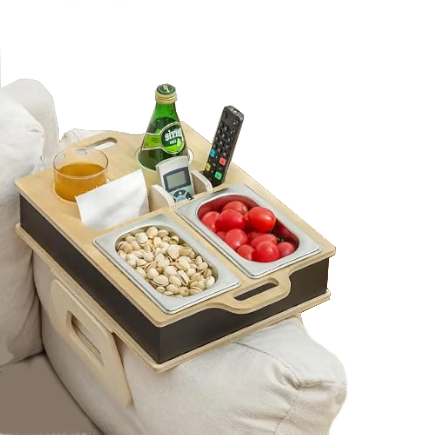 Multifunctional snack tray with beverage rack and remote control bracket Bamboo sofa armrest tray Bed cart Sofa storage tray
Multifunctional snack tray with beverage rack and remote control bracket Bamboo sofa armrest tray Bed cart Sofa storage tray