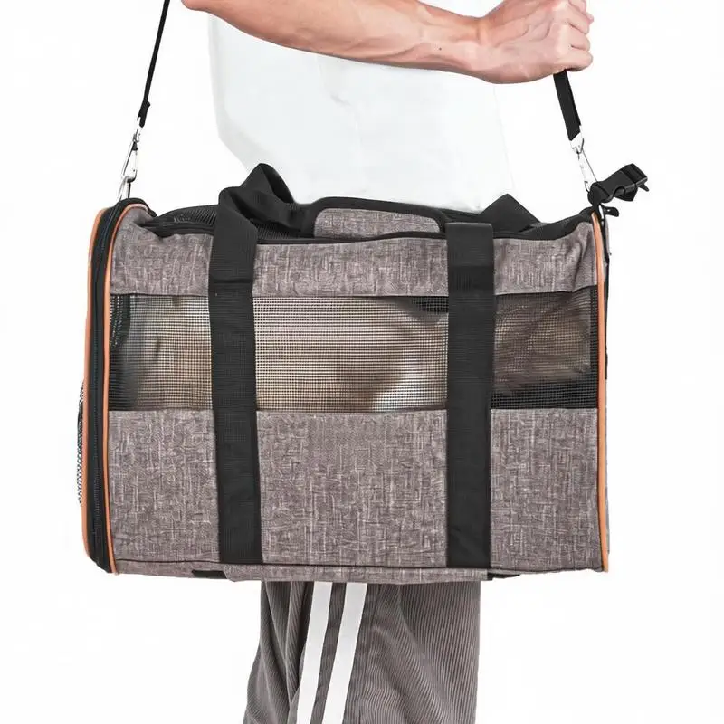 Cat Carrier with Wheels, Airline Approved Rolling Pet Carrier with Telescopic Handle and Shoulder Strap, Dog Carrier with Wheels for Pets under 22 lbs, with 1 Folding Bowl, Grey
Cat Carrier with Wheels, Airline Approved Rolling Pet Carrier with Telescopic Handle and Shoulder Strap, Dog Carrier with Wheels for Pets under 22 lbs, with 1 Folding Bowl, Grey