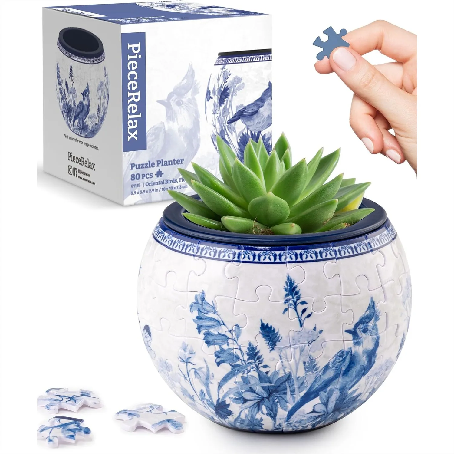 3D Puzzle Planter 80 Pieces Flower Pot for Indoor Cactus Succulents, Unique Home Decor Gift for Mom
3D Puzzle Planter 80 Pieces Flower Pot for Indoor Cactus Succulents, Unique Home Decor Gift for Mom