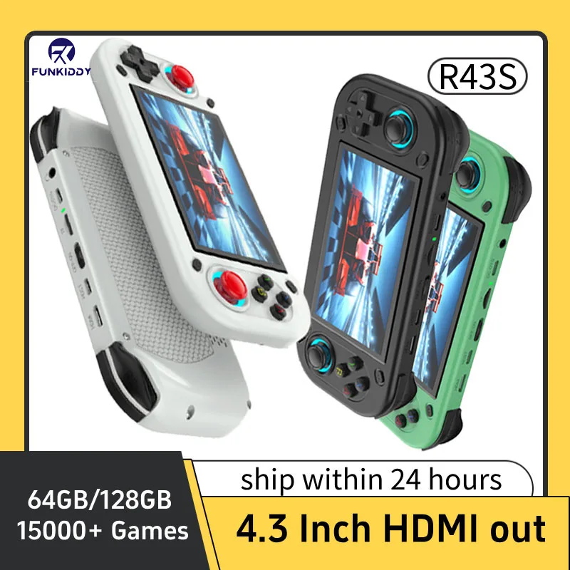 R43S Retro Handheld Video Game Console Open Source Linux System 4.3Inch IPS Screen Portable Pocket Video Player Gaming Machine
R43S Retro Handheld Video Game Console Open Source Linux System 4.3Inch IPS Screen Portable Pocket Video Player Gaming Machine
