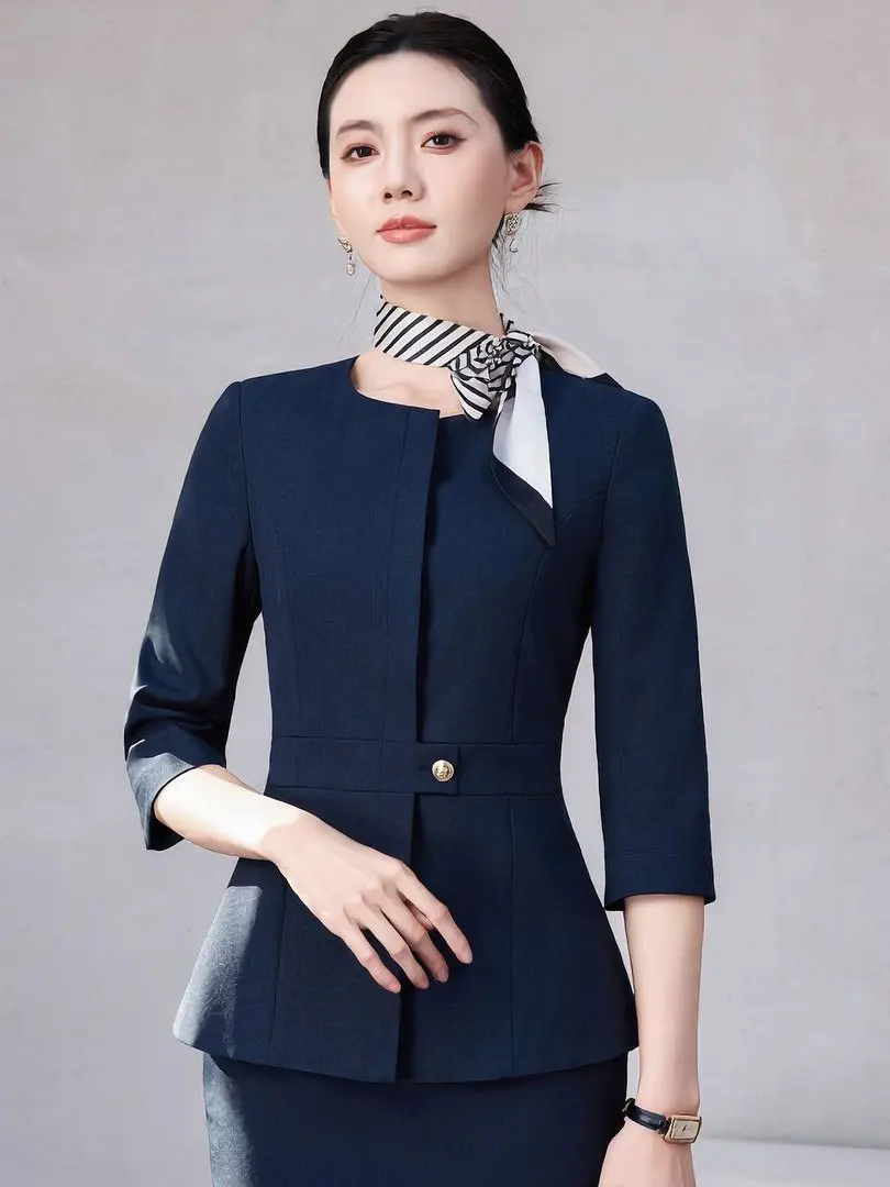 Business Suit Set Women's Summer Jewelry Store Hotel Front Desk Reception Workwear Professional Seven-Quarter Sleeve Thin
Business Suit Set Women's Summer Jewelry Store Hotel Front Desk Reception Workwear Professional Seven-Quarter Sleeve Thin