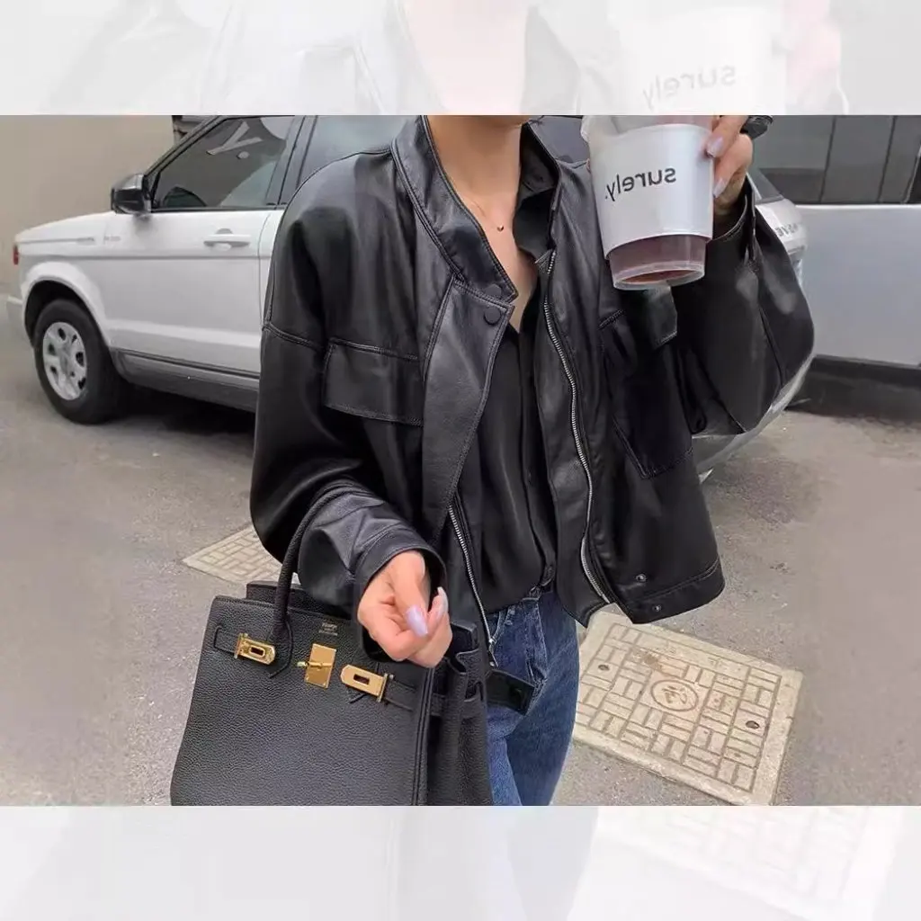 Women's Short Leather Jacket Korean Style Loose Casual Trendy Hong Kong Retro Pu Motorcycle Spring Autumn New
Women's Short Leather Jacket Korean Style Loose Casual Trendy Hong Kong Retro Pu Motorcycle Spring Autumn New