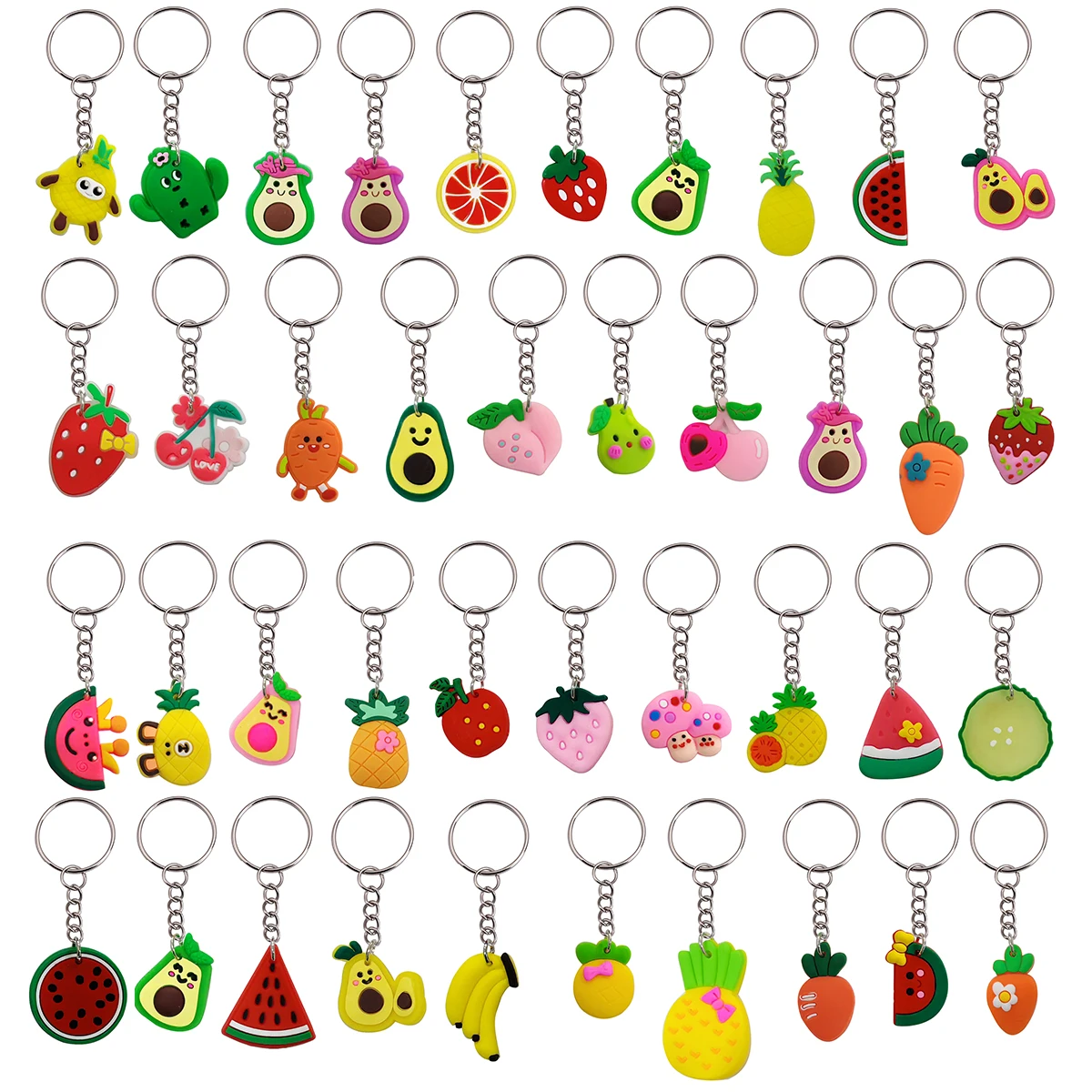 40pcs Cartoon Simulated Multi style fruit Keychain Cute Purse Backpack Bag Accessories Keyring For Party Favors Gifts
40pcs Cartoon Simulated Multi style fruit Keychain Cute Purse Backpack Bag Accessories Keyring For Party Favors Gifts