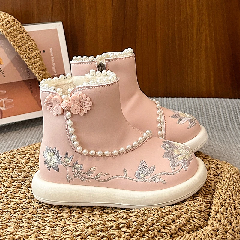 Kids Casual Snow Boots PU Leather Princess Chinese Style Winter Children Shoes for Girls Anti-slip Warm Kids Flats Shoes
Kids Casual Snow Boots PU Leather Princess Chinese Style Winter Children Shoes for Girls Anti-slip Warm Kids Flats Shoes