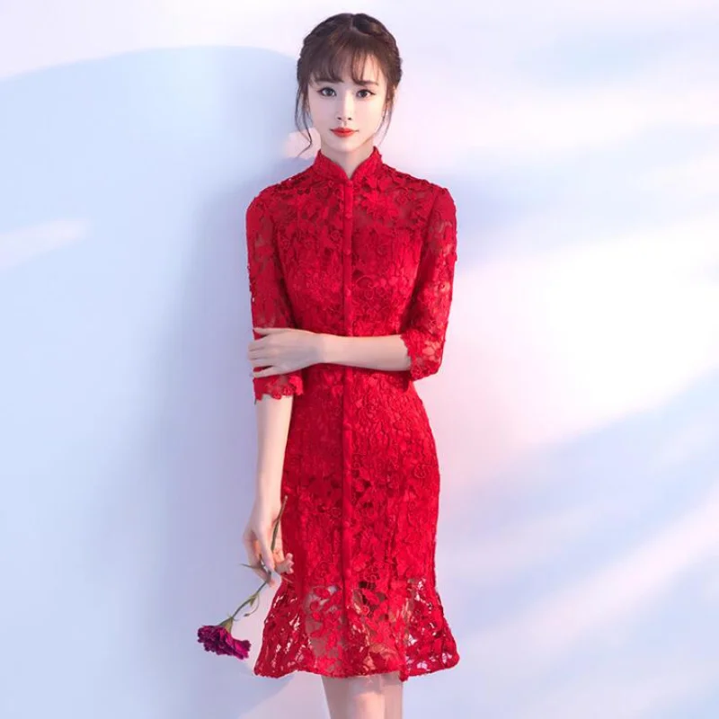 High quality Red Women Chinese Traditional Dress Bridal Wedding style wedding dresses Female Lace
High quality Red Women Chinese Traditional Dress Bridal Wedding style wedding dresses Female Lace