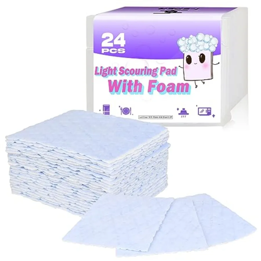 24 Pack Light Scouring Pad with Foam, Triple Cleaning Scrub Pad Singles Heavy Duty Household Non-Scratch Abrasive Hand Pad Mult
24 Pack Light Scouring Pad with Foam, Triple Cleaning Scrub Pad Singles Heavy Duty Household Non-Scratch Abrasive Hand Pad Mult