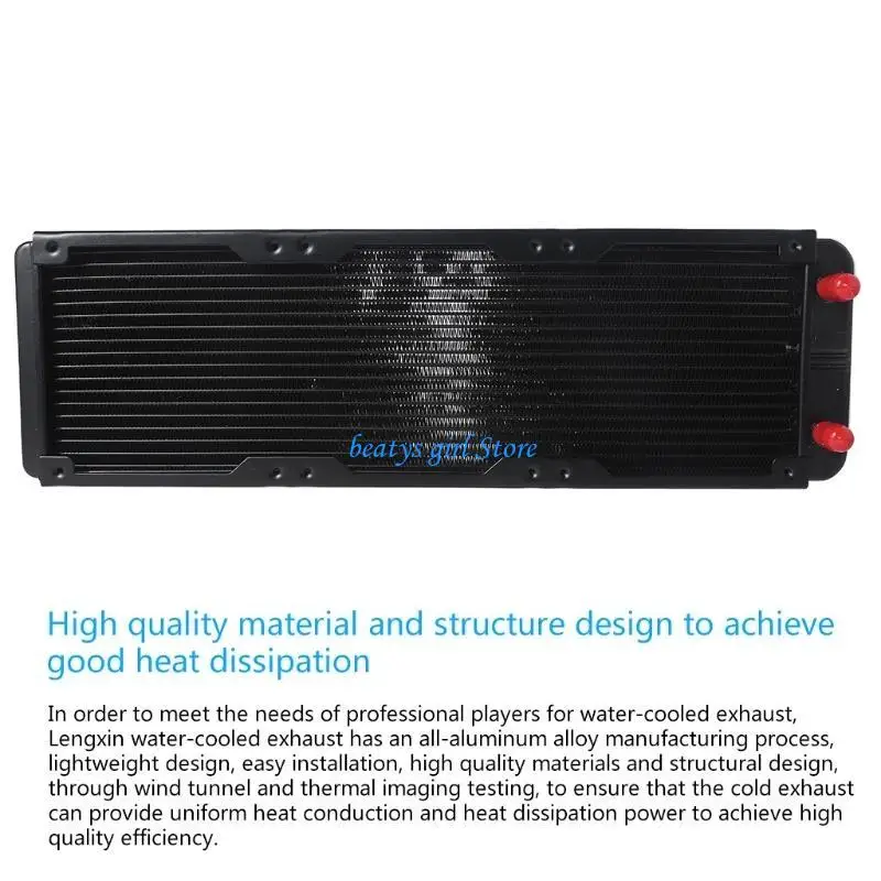 C7AB 18 Pipe Aluminum Heat Exchanger Radiator for PC CPU CO2 Water Cool System Computer G1/4" Aluminum Radiator with Tube
