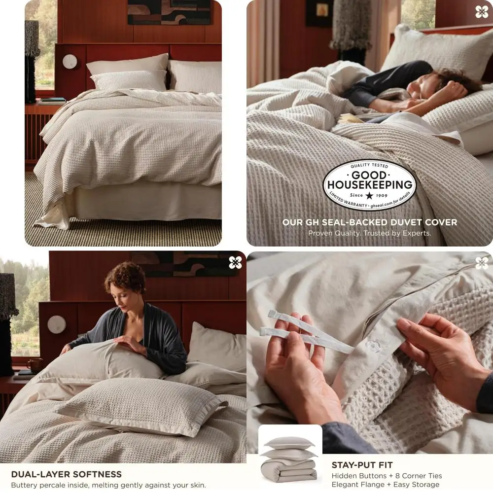 Пододеяльник из 100% хлопка вафельного плетения, размер королевы — мягкое, дышащее льняное постельное белье с нежным прикосновением и вариантами размера Queen
Пододеяльник из 100% хлопка вафельного плетения, размер королевы — мягкое, дышащее льняное постельное белье с нежным прикосновением и вариантами размера Queen