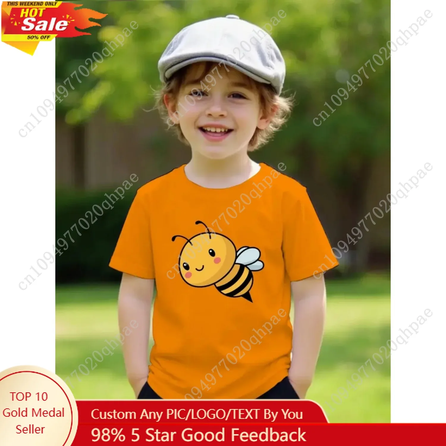 New Animals Short-Sleeved Cute Little Bee 3D Print Clothing Casual Comfort T-Shirts Outdoors Quick-Drying T-Shirts for Children
New Animals Short-Sleeved Cute Little Bee 3D Print Clothing Casual Comfort T-Shirts Outdoors Quick-Drying T-Shirts for Children