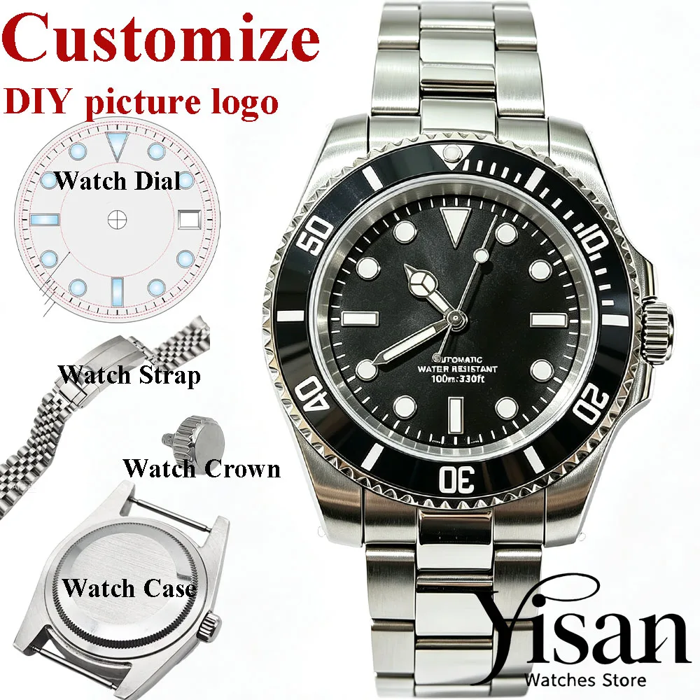 Yisan Custom DIY Logo 36mm 40mm Diver Watch Mod Kit Silver Steel Sapphire Fit Ronda515 Quartz movement Men Fashion watch
Yisan Custom DIY Logo 36mm 40mm Diver Watch Mod Kit Silver Steel Sapphire Fit Ronda515 Quartz movement Men Fashion watch