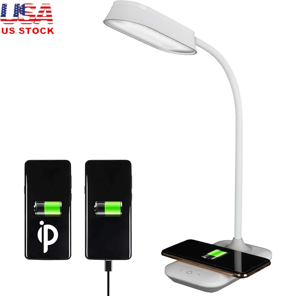 LED Sanitizing Desk Lamp with Wireless Charging Touch Control Flexible Neck ClearSun Technology USB Port Modern Work Light
LED Sanitizing Desk Lamp with Wireless Charging Touch Control Flexible Neck ClearSun Technology USB Port Modern Work Light