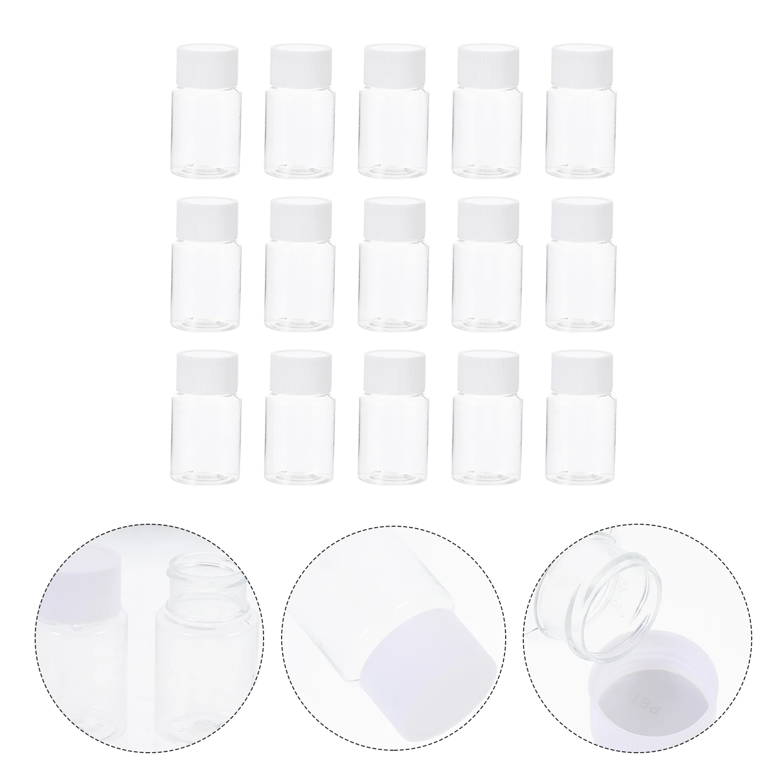 35 Pcs Vial Plastic Bottle Mini Alcohol Bottles with Caps Wide Mouth Reagent 30ml
35 Pcs Vial Plastic Bottle Mini Alcohol Bottles with Caps Wide Mouth Reagent 30ml