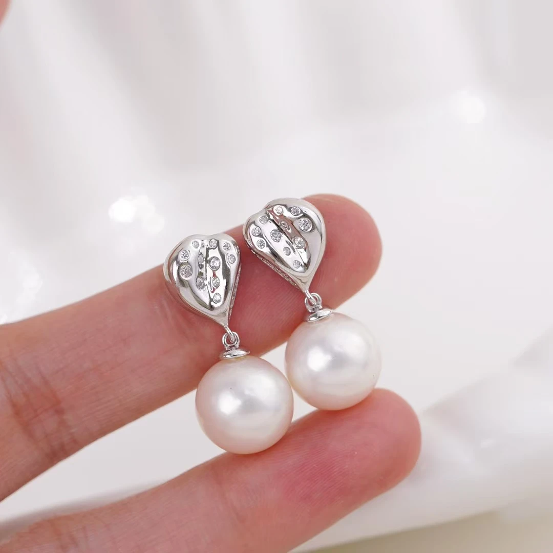 Wholesale 925 Sterling Silver Earrings Base Findings Mountings Jewelry Mounts Fittings Accessories for 9-12mm Pearls
Wholesale 925 Sterling Silver Earrings Base Findings Mountings Jewelry Mounts Fittings Accessories for 9-12mm Pearls