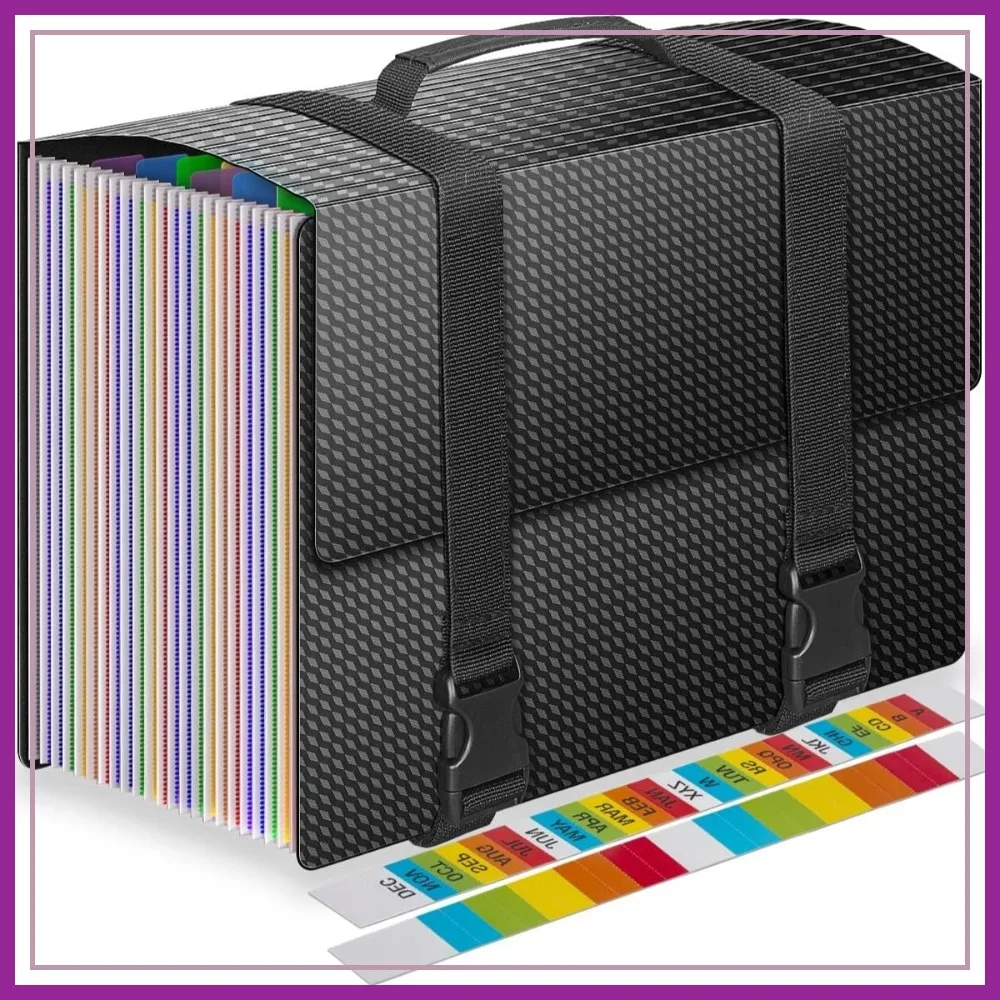Expanding File Folders, Accordion File Organizer with Handle, 25 Pockets Portable Filing Box for A4/Letter Paper
Expanding File Folders, Accordion File Organizer with Handle, 25 Pockets Portable Filing Box for A4/Letter Paper