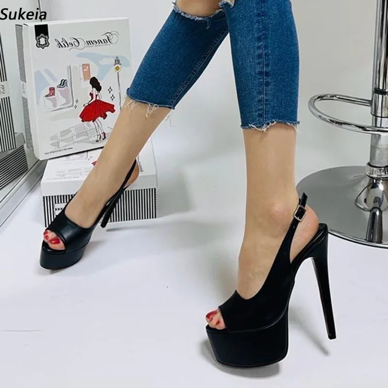 Sukeia/Новые женские летние сандалии на платформе, пикантные туфли на шпильке с открытым носком, красивые черные банкетные туфли, женские туфли размера США 5-20
Sukeia/Новые женские летние сандалии на платформе, пикантные туфли на шпильке с открытым носком, красивые черные банкетные туфли, женские туфли размера США 5-20