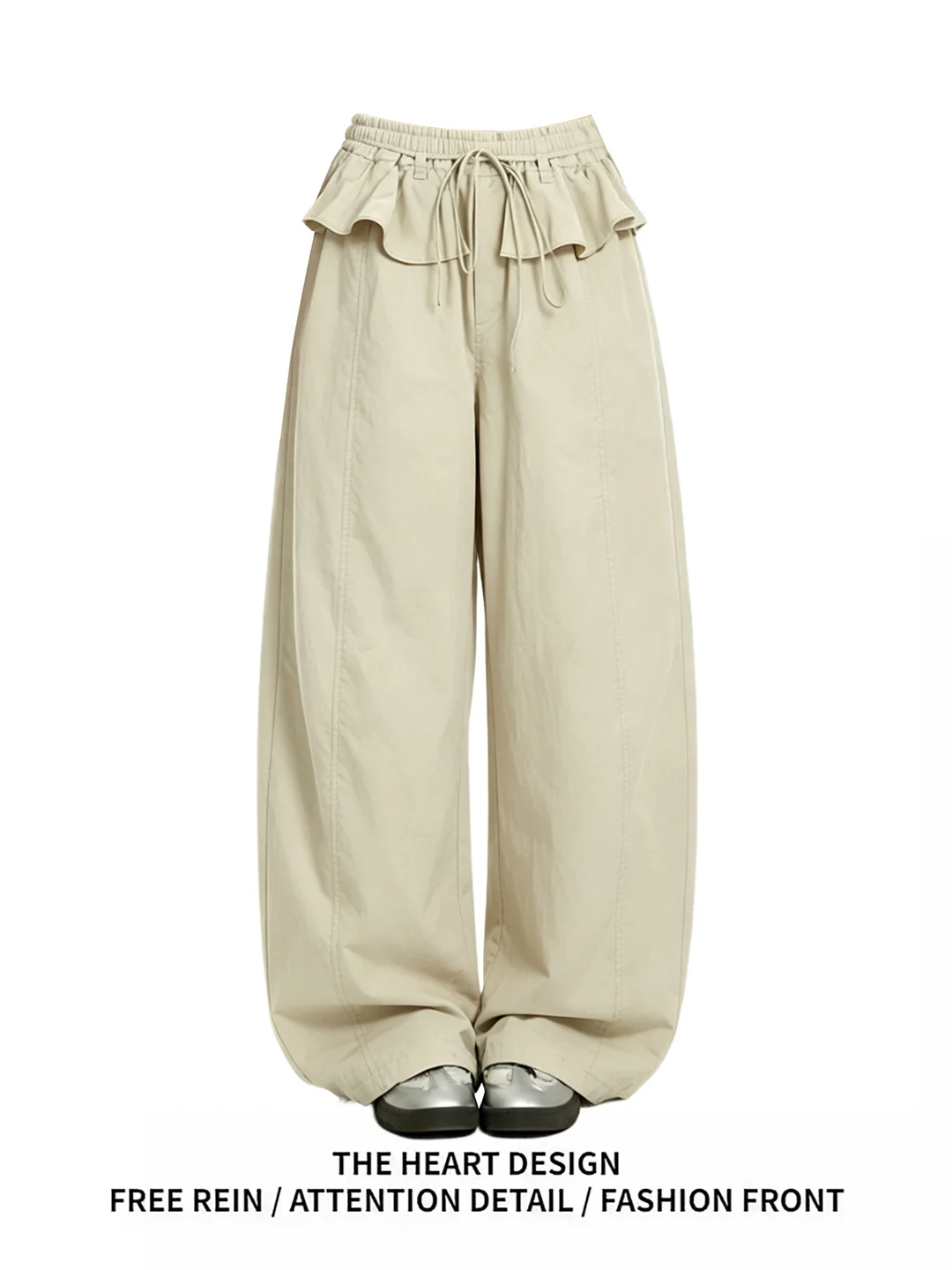 Ladies Summer 2026 New Style Loose Wide Leg Casual Pants Sweet Bordered Trousers Natural Waist Elastic Polyester Fiber
Ladies Summer 2026 New Style Loose Wide Leg Casual Pants Sweet Bordered Trousers Natural Waist Elastic Polyester Fiber