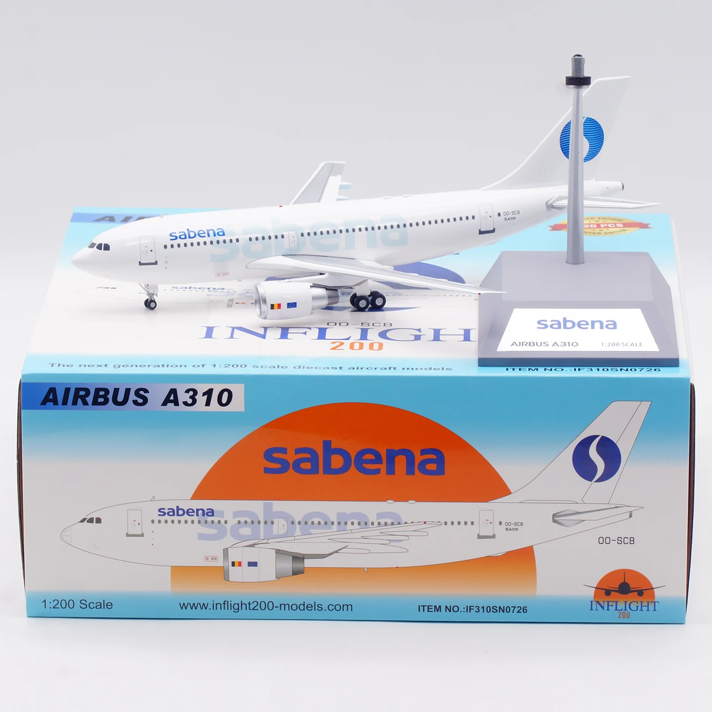 IF310SN0726 Alloy Collectible Plane Gift INFLIGHT 1:200 Sabena Airlines Airbus A310-200 Diecast Aircraft Jet Model OO-SCB
IF310SN0726 Alloy Collectible Plane Gift INFLIGHT 1:200 Sabena Airlines Airbus A310-200 Diecast Aircraft Jet Model OO-SCB