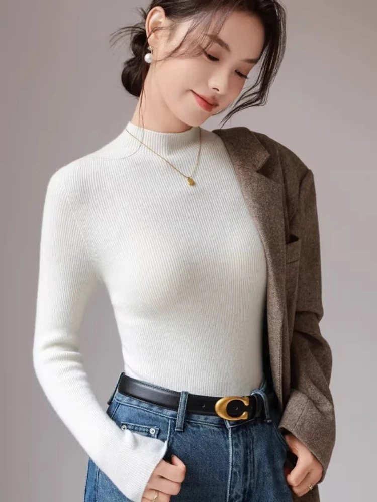 2025 Autumn Winter Cashmere Sweater Women's Casual Solid Knitted Tops Slimming Turtleneck Jumper Basic Base Wool Pullover
2025 Autumn Winter Cashmere Sweater Women's Casual Solid Knitted Tops Slimming Turtleneck Jumper Basic Base Wool Pullover