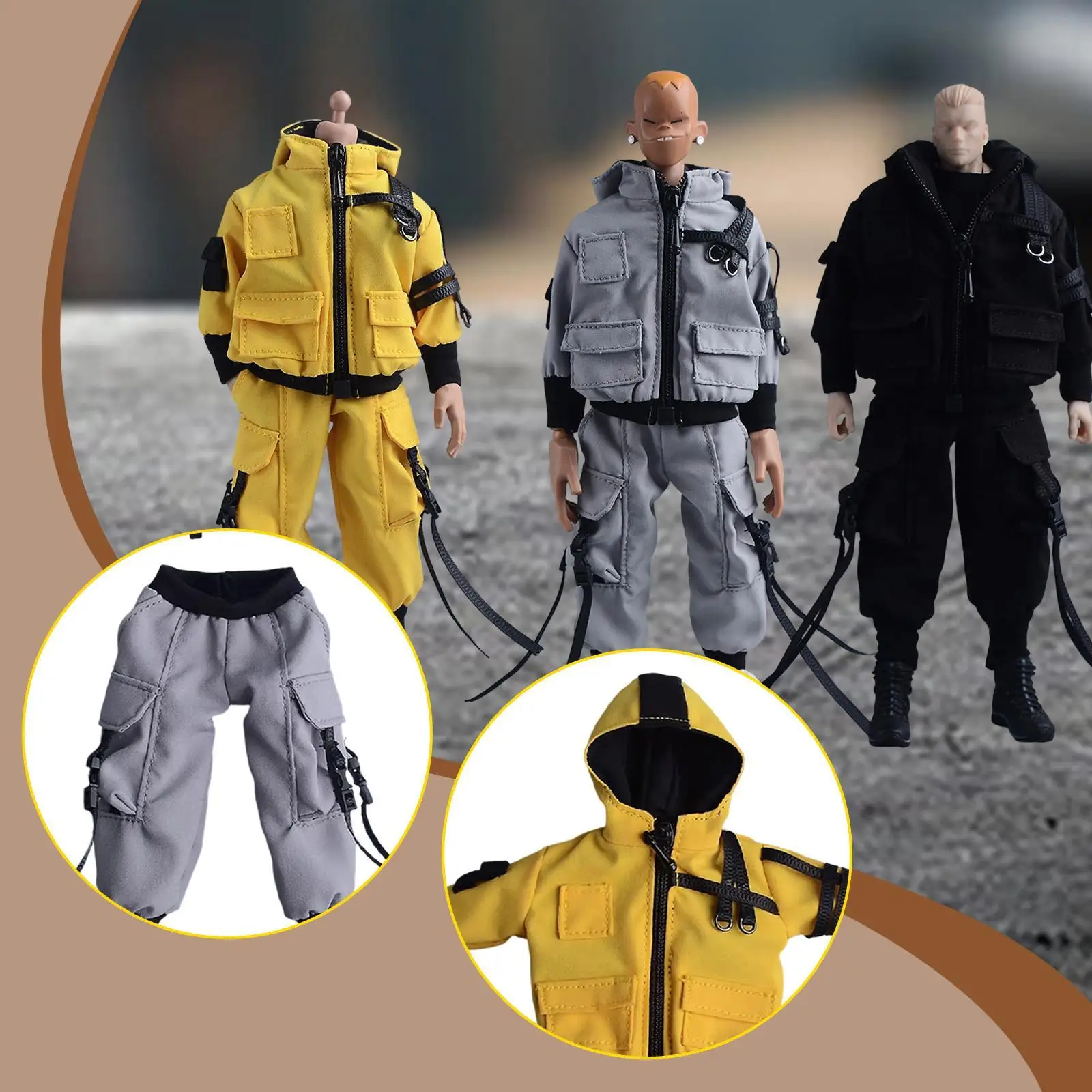 Комплект одежды 1:12: куртка с брюками и капюшоном, мини-одежда для 6-дюймовых фигурок.
Комплект одежды 1:12: куртка с брюками и капюшоном, мини-одежда для 6-дюймовых фигурок.