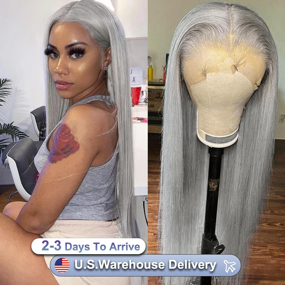 250Density 32inch lace front wig 13x4 Grey colored human hair wig Brazilian straight human hair wigs Grey Glue-free Women's
250Density 32inch lace front wig 13x4 Grey colored human hair wig Brazilian straight human hair wigs Grey Glue-free Women's