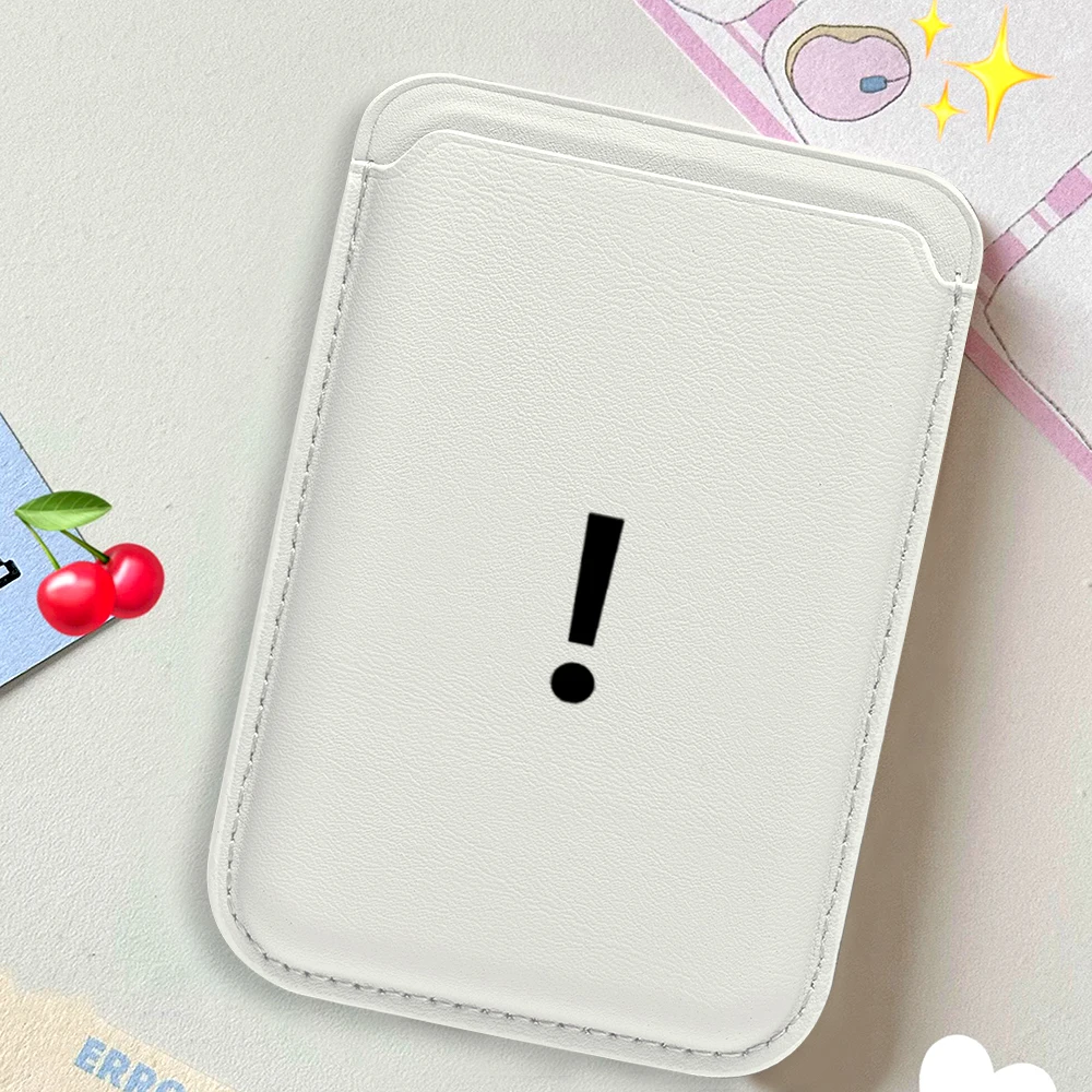 Exclamation Mark Leather Card Wallet Phone Card Holder For Magnetic Case Suitable For all iPhone Magsafe Card Phone Back Bag
Exclamation Mark Leather Card Wallet Phone Card Holder For Magnetic Case Suitable For all iPhone Magsafe Card Phone Back Bag