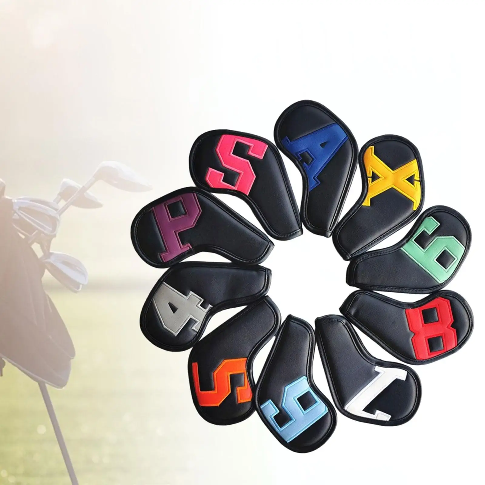 10 шт. практичных и стильных чехлов для головок клюшек для гольфа из полиуретана
10 шт. практичных и стильных чехлов для головок клюшек для гольфа из полиуретана