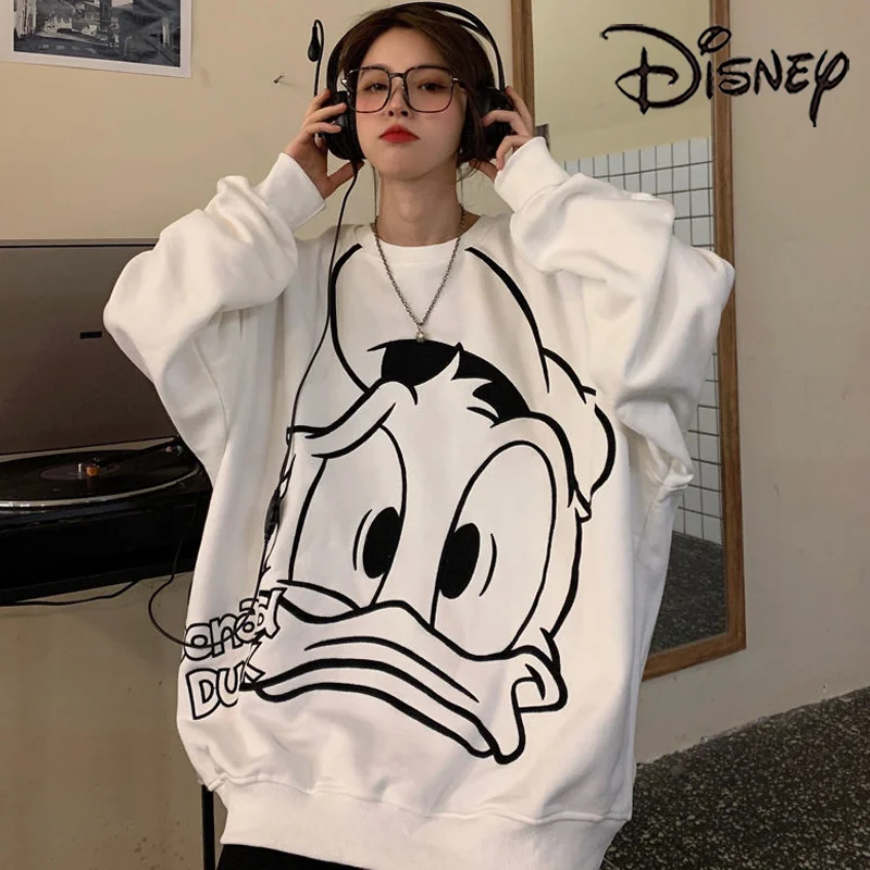 Disney Donald Duck Woman's Hoodies Sweatshirt Fall Winter Fashion Couple Tops Cartoon Round Neck Printed Loose Long Sleeve Gifts
Disney Donald Duck Woman's Hoodies Sweatshirt Fall Winter Fashion Couple Tops Cartoon Round Neck Printed Loose Long Sleeve Gifts