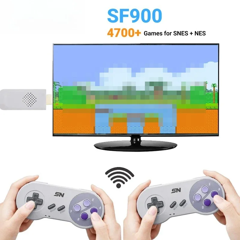 Игровая консоль SF900 в стиле ретро с 5000 встроенными играми, игровой контроллер для ТВ, в комплекте 2 беспроводных геймпада, классический игровой контроллер
Игровая консоль SF900 в стиле ретро с 5000 встроенными играми, игровой контроллер для ТВ, в комплекте 2 беспроводных геймпада, классический игровой контроллер
